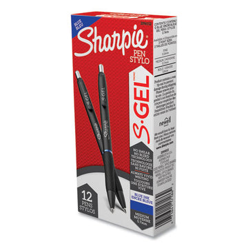 Sharpie® S-Gel™ S-gel High-performance Gel Pen, Retractable, Medium 0.7 Mm, Blue Ink, Black Barrel, Dozen freeshipping - TVN Wholesale